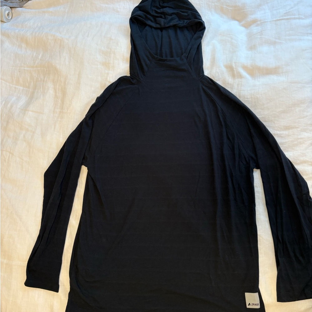 Orage Black Thin Hooded Sweatshirt